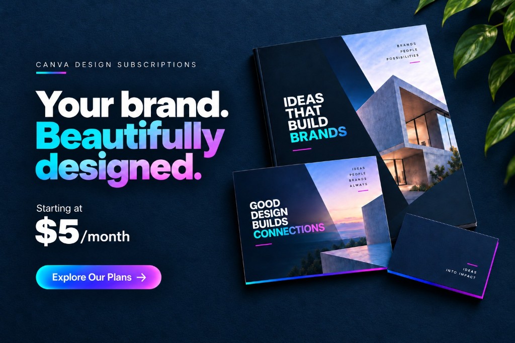 Canva design subscriptions starting at $5 per month — explore our plans